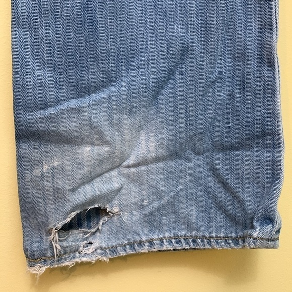 575 Denim Blue Denim Bootcut Distressed Ripped Frayed Low-rise 5 Pocket Jeans 28 - Picture 15 of 17